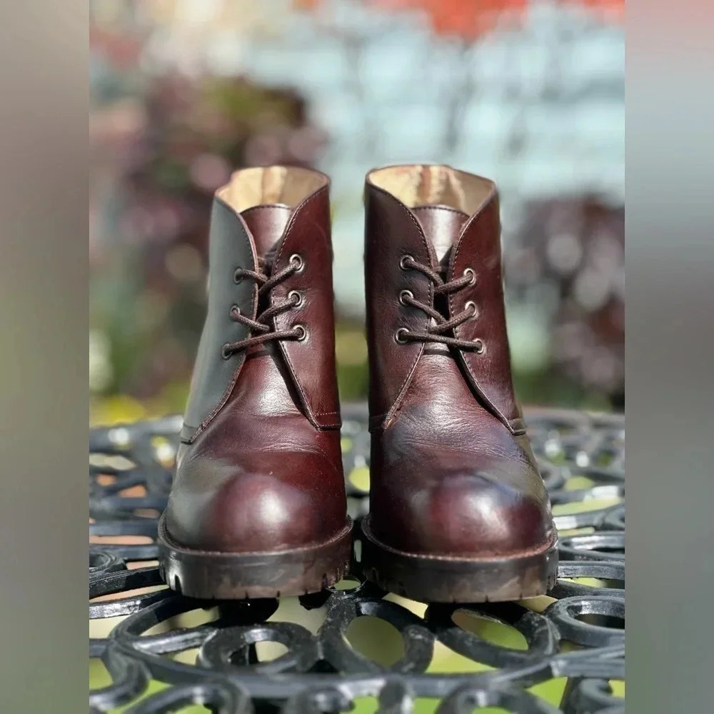 Guess (?) — Vintage Leather Ankle Laced-up Boot - Picture 6 of 6